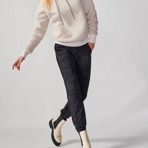 Athleta Brooklyn Lined Jogger Pants Women's 4 Tall Black Elastic Waist